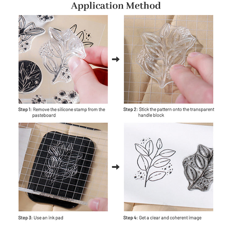5Character Transparent Silicone Stamp - Fashion Design7