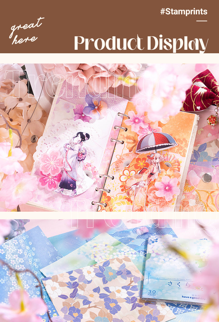 5Cherry Blossom Theme Background Decorative Paper1