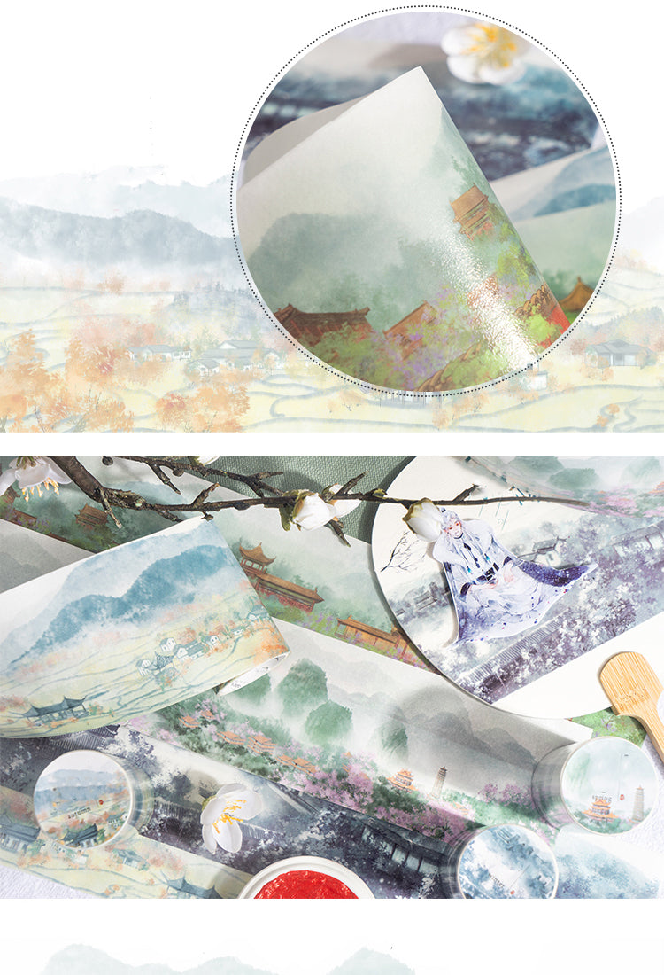 5Chinese Ink Painting Washi Tape - Four Seasons3