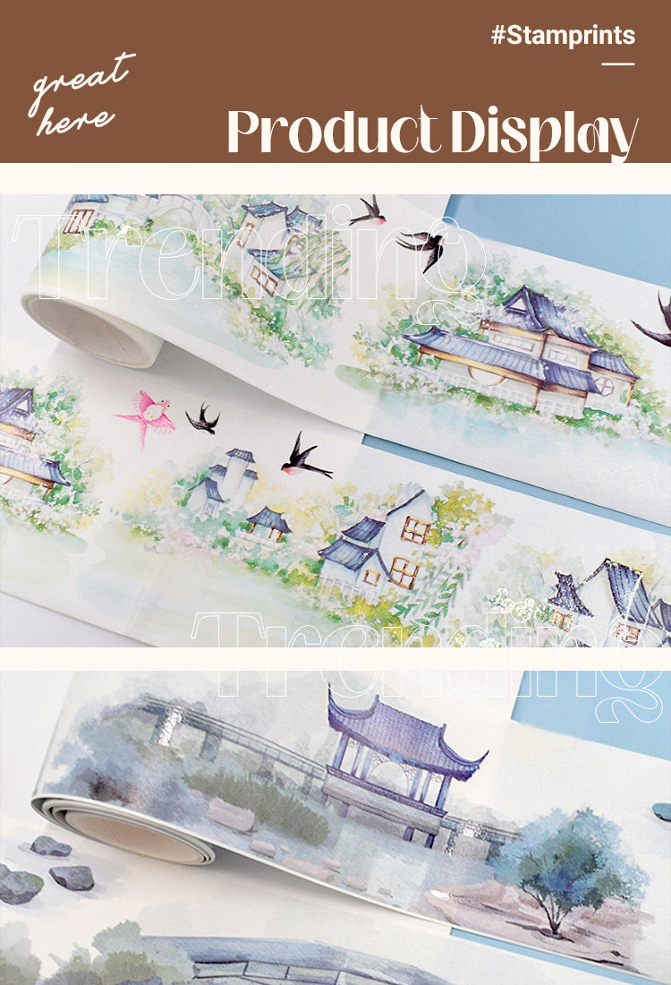 5Chinese Style Real Scene Architectural Landscaping Washi Tape1