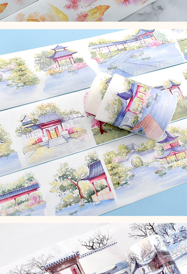 5Chinese Style Real Scene Architectural Landscaping Washi Tape4