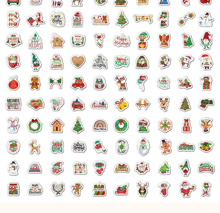 5Christmas-themed Vinyl Decorative Stickers3