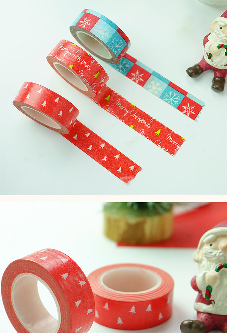 5Christmas Basic Decorative Washi Tape - Snowflake, Christmas Tree, Greetings2