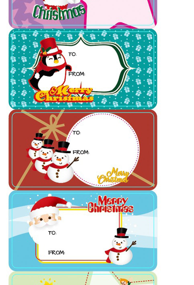 5Christmas Cartoon Message Seal Stickers4