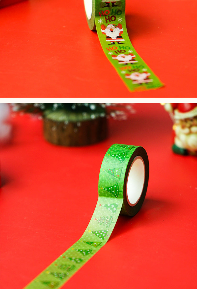 5Christmas Cartoon Washi Tape - Ornaments, Snowflake, Snowman, Tree, Words8