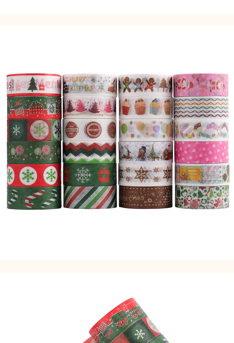 5Christmas Decorative Washi Tape Set (24 Rolls)4