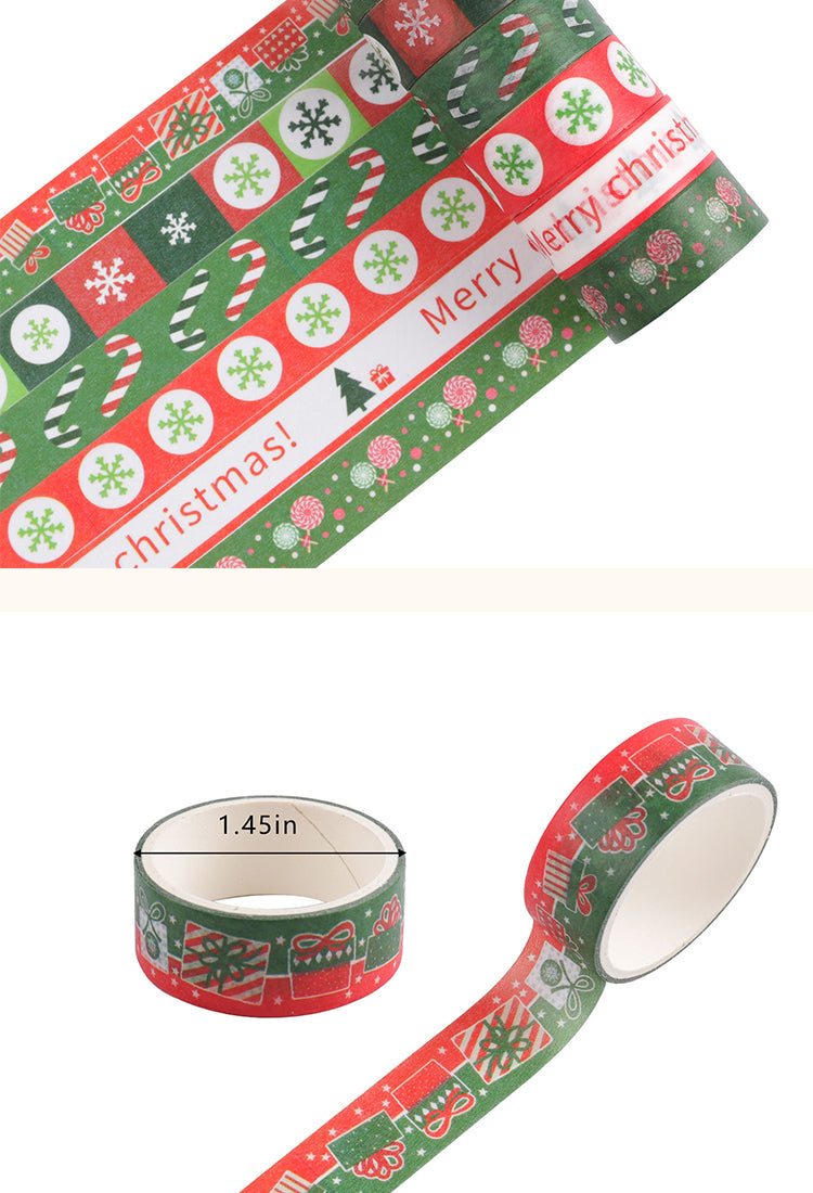 5Christmas Decorative Washi Tape Set (24 Rolls)5