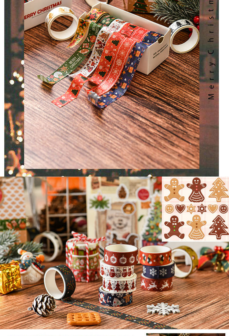 5Christmas Decorative Washi Tape Set (6 Rolls)3