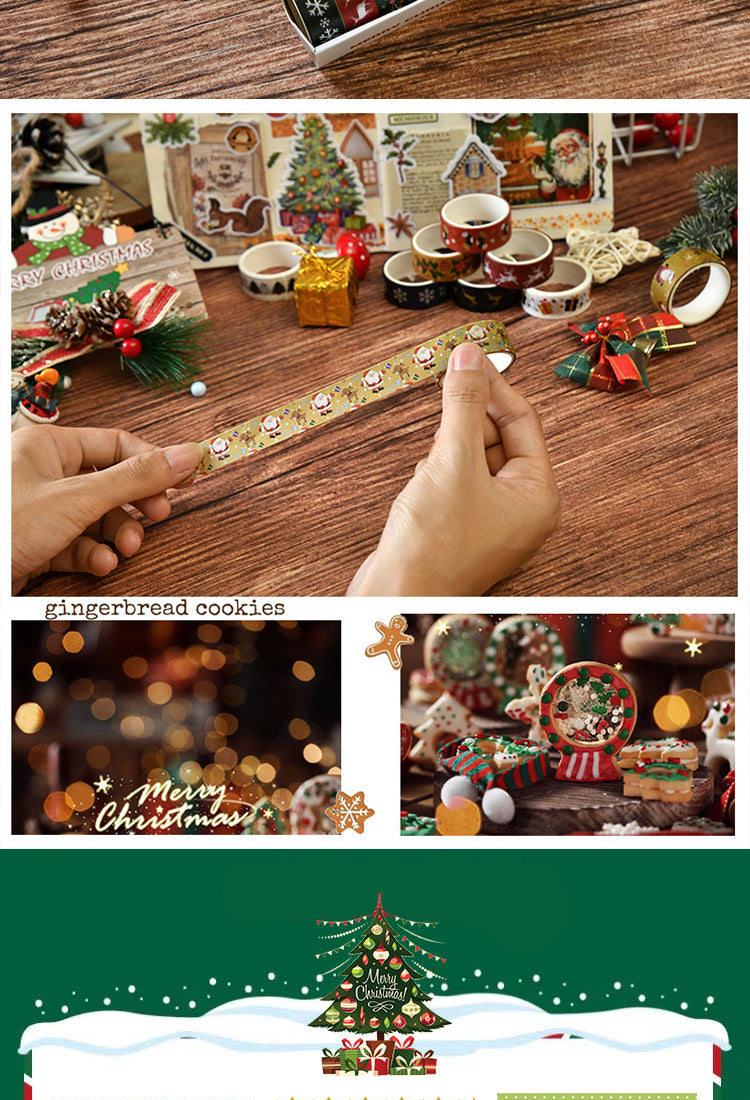 5Christmas Decorative Washi Tape Set (6 Rolls)5