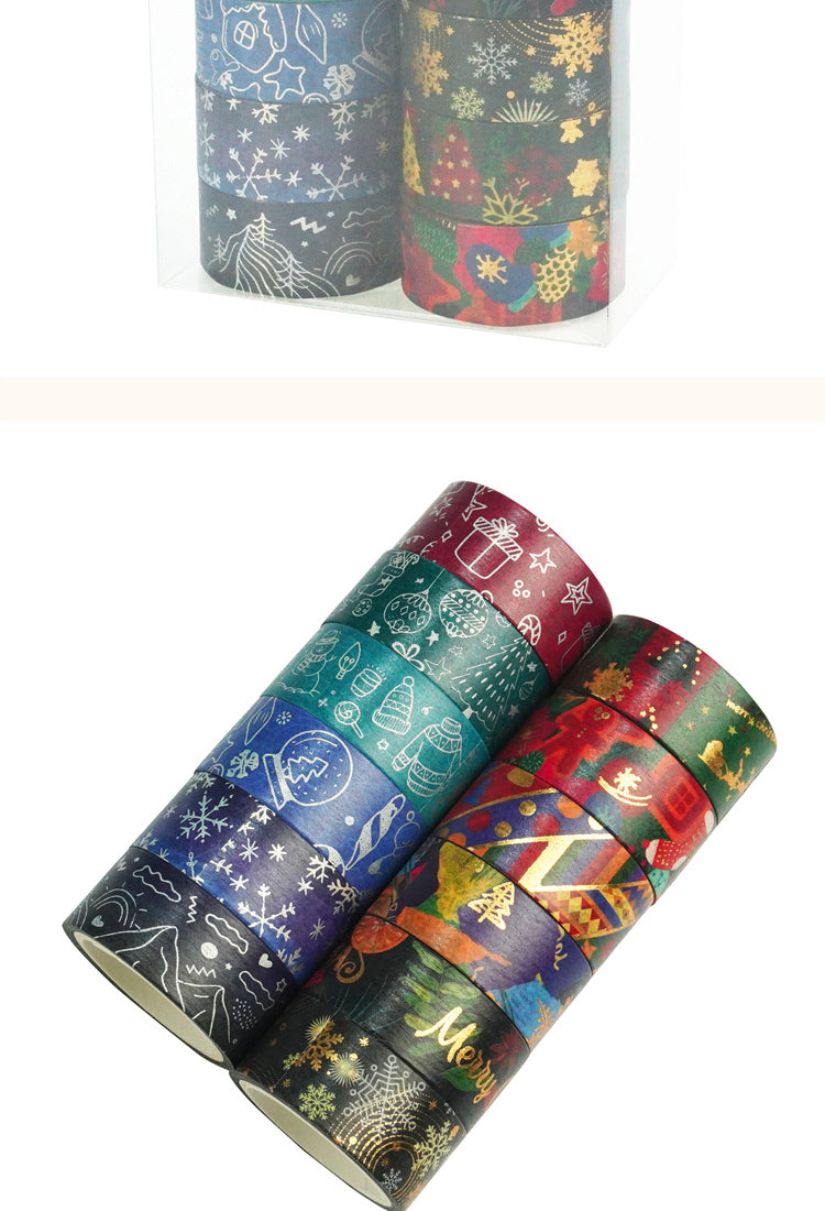 5Christmas Foil Gold and Silver Washi Tape Set4
