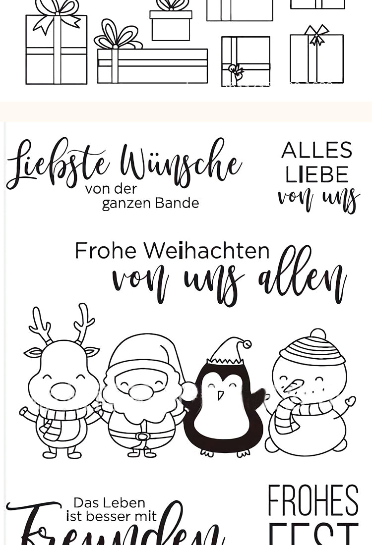 5Christmas German Greetings Silicone Stamps2