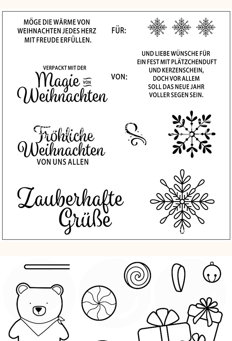 5Christmas German Greetings Silicone Stamps4