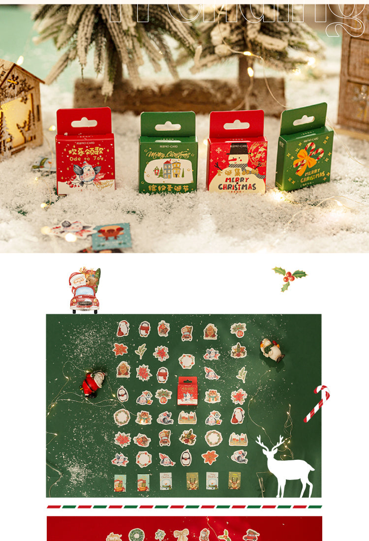 5Christmas Gold Foil Coated Stickers - Penguin, Stamp, Desserts7