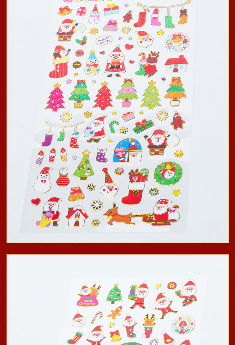 5Christmas Gold Foil Die-Cut Sticker Set of 10 Sheets3