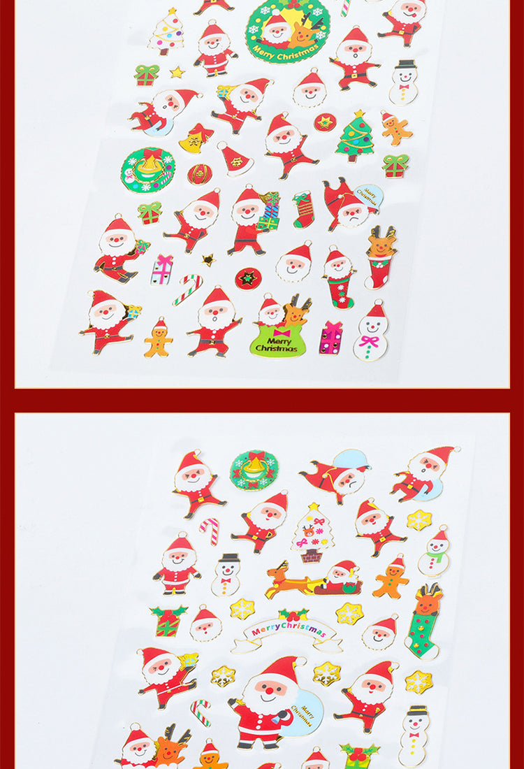 5Christmas Gold Foil Die-Cut Sticker Set of 10 Sheets4