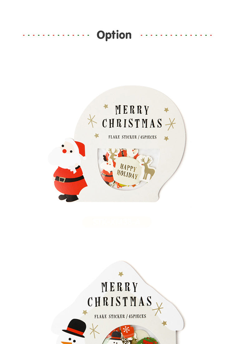 5Christmas Gold Foil Stickers - Santa Claus, Gingerbread Man, Snowman3