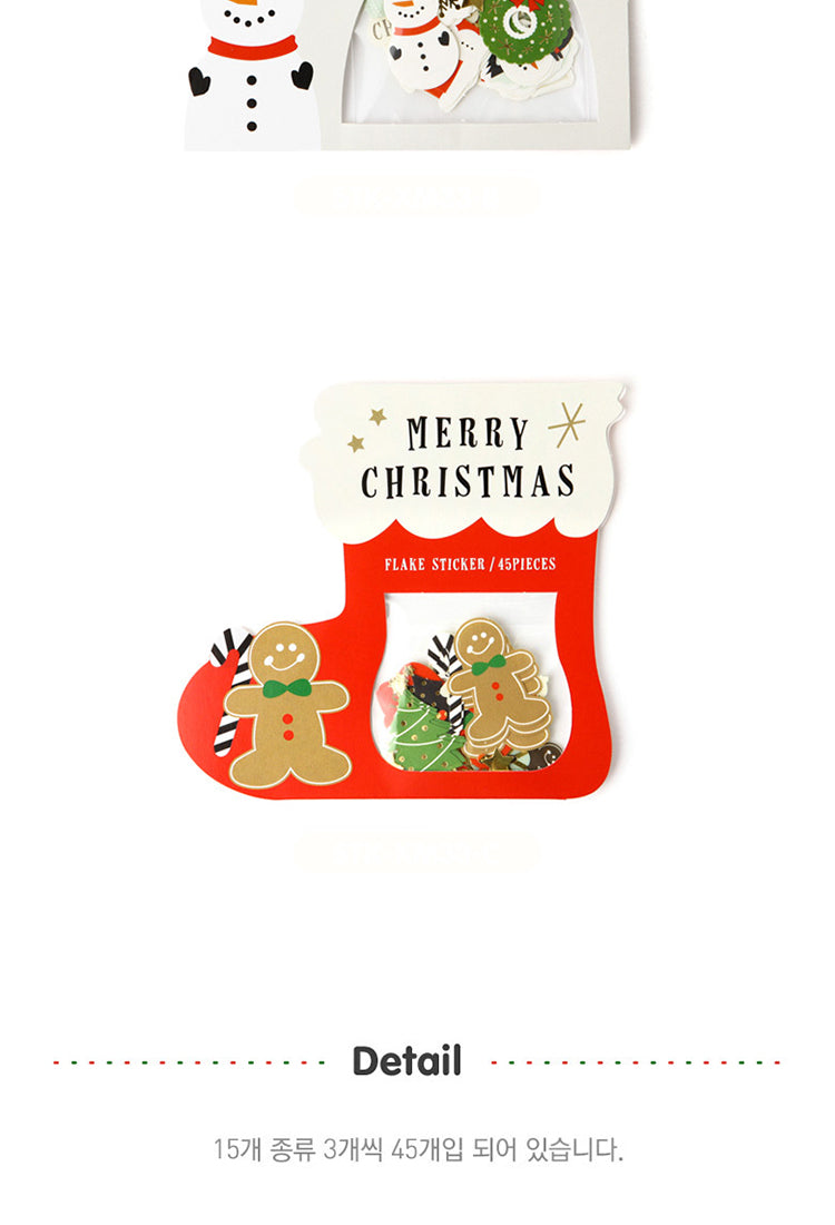 5Christmas Gold Foil Stickers - Santa Claus, Gingerbread Man, Snowman4