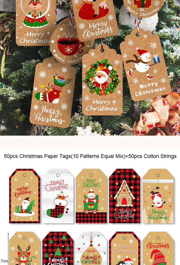 5Christmas Kraft Hang Tags5