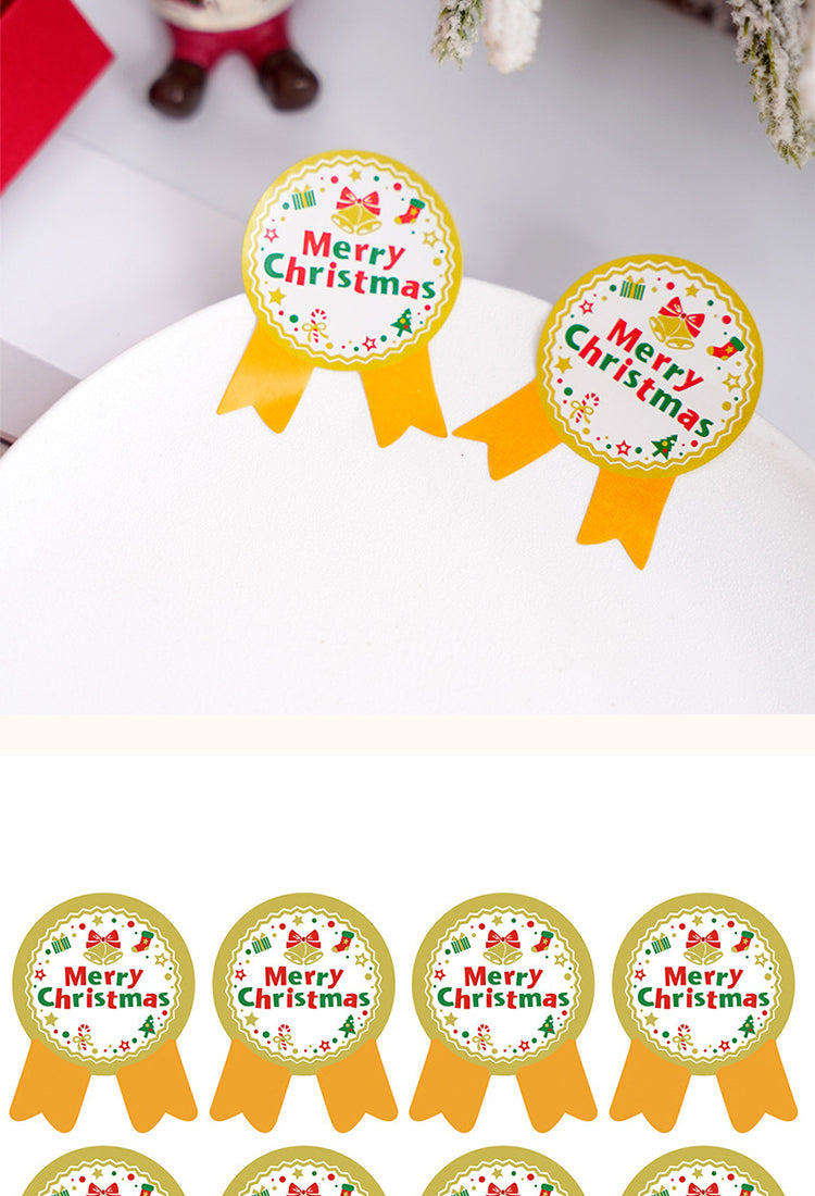 5Christmas Medal Seal Stickers2