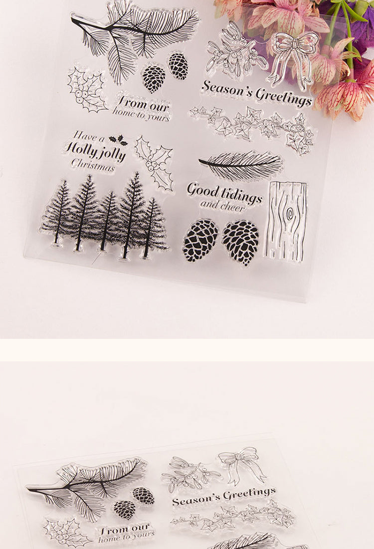 5Christmas Plant Transparent Decorative Silicone Stamps2