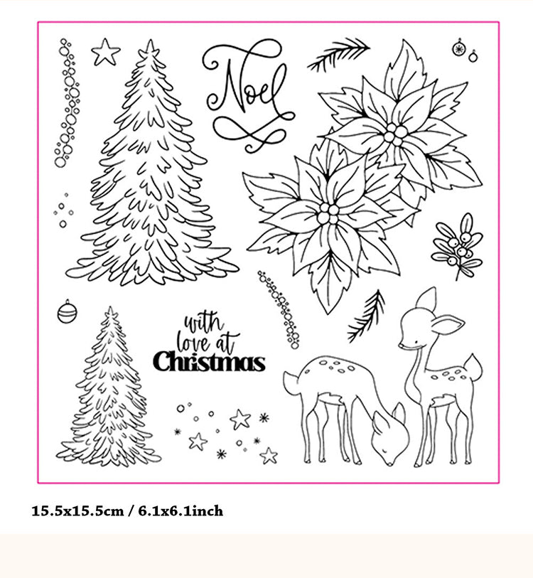 5Christmas Plant Transparent Silicone Stamps4