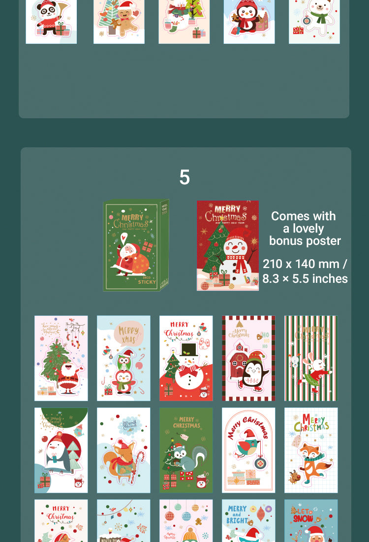 5Christmas Poster Washi and Coated Paper Sticker9