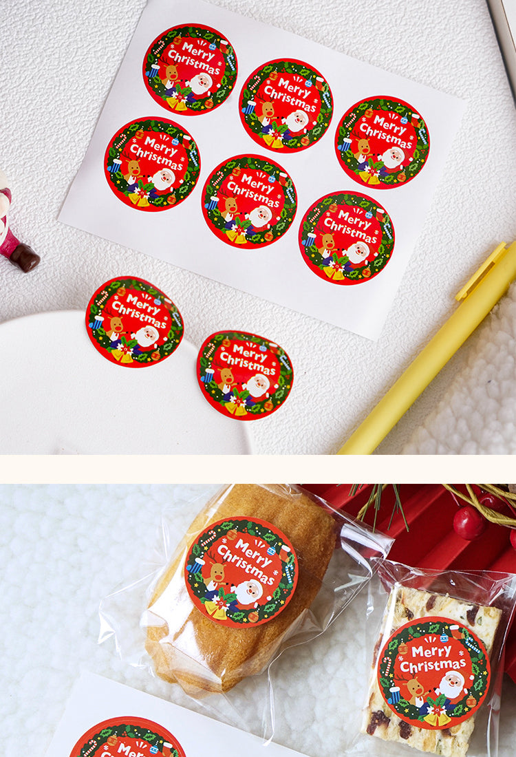 5Christmas Red Decorative Seal Stickers2