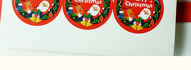 5Christmas Red Decorative Seal Stickers4