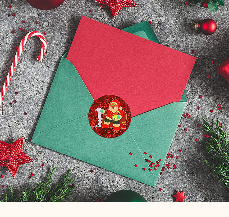5Christmas Red Gift Sealing Stickers2