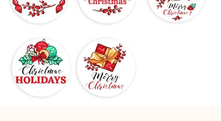 5Christmas Roll Kraft Self-Adhesive Stickers3