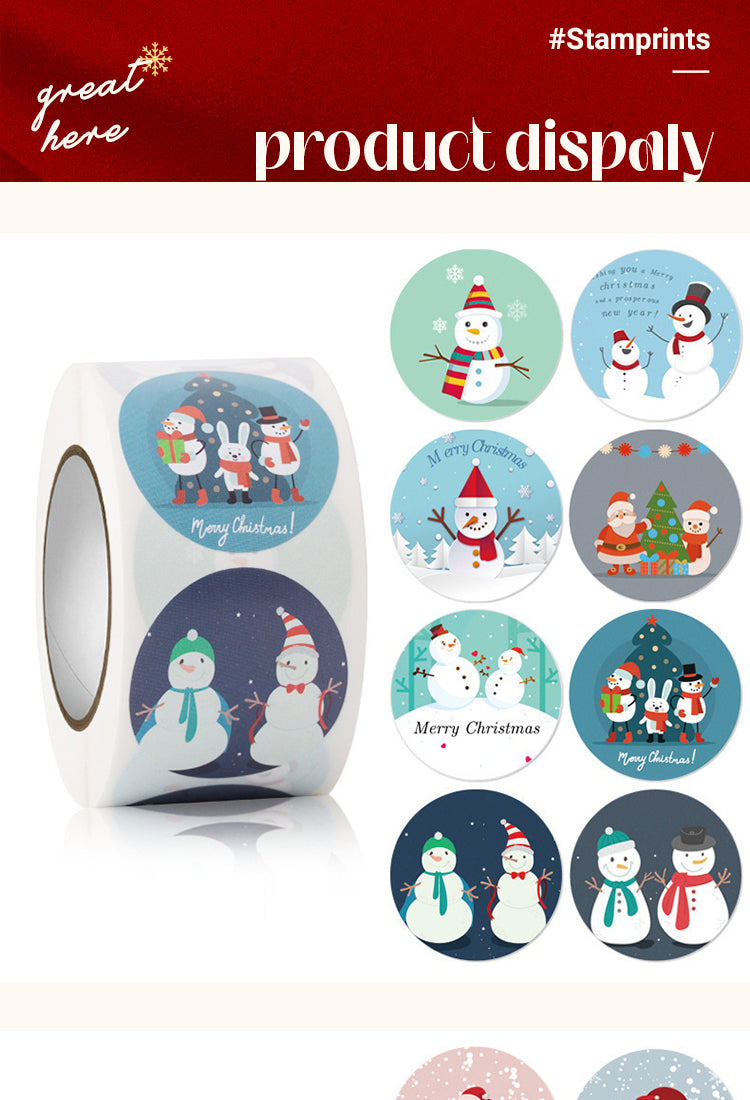 5Christmas Rolled Adhesive Labels Stickers1