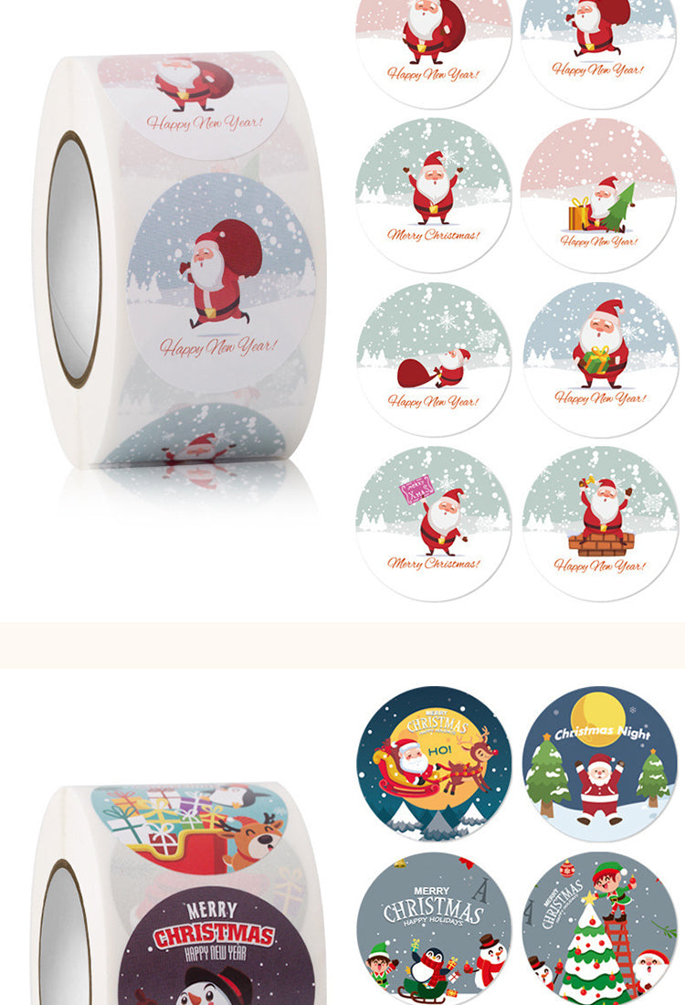 5Christmas Rolled Adhesive Labels Stickers2