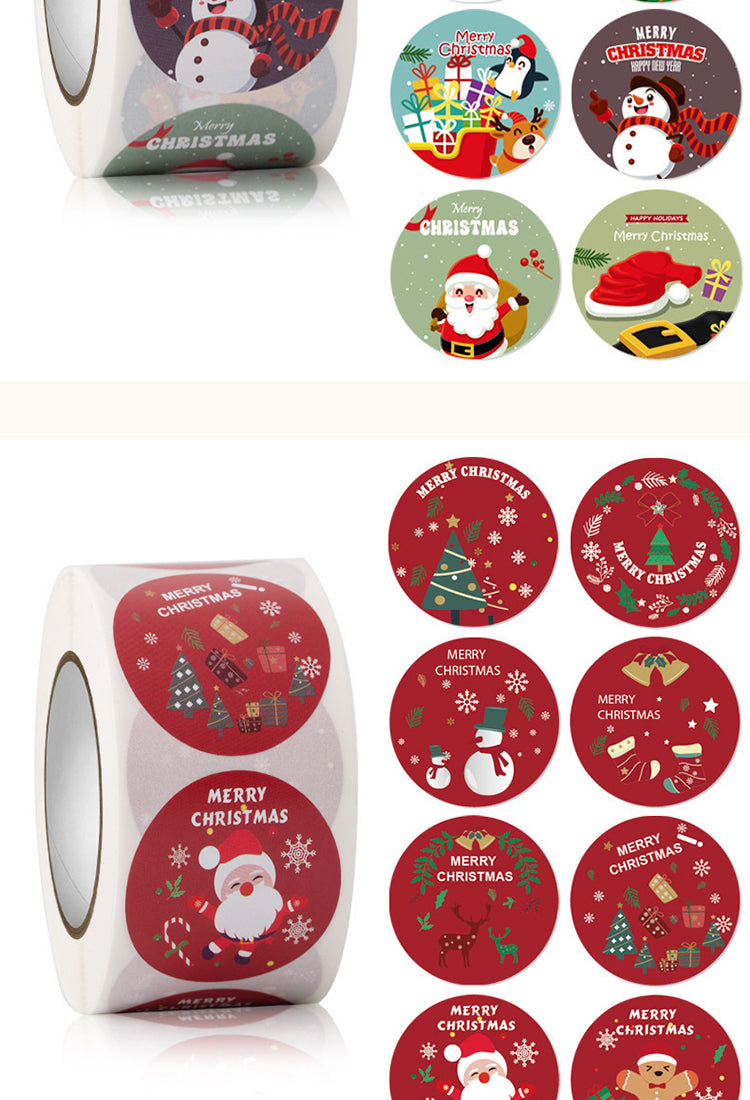 5Christmas Rolled Adhesive Labels Stickers3