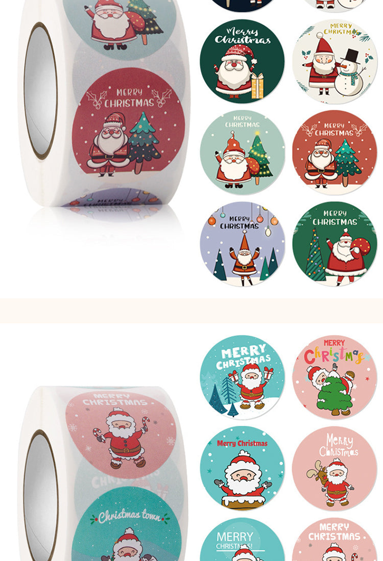 5Christmas Rolled Adhesive Labels Stickers5