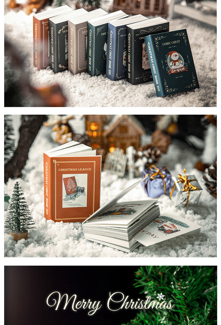 5Christmas Scrapbook Paper Book - Poster, Music, Stamp, Santa Claus, Story3