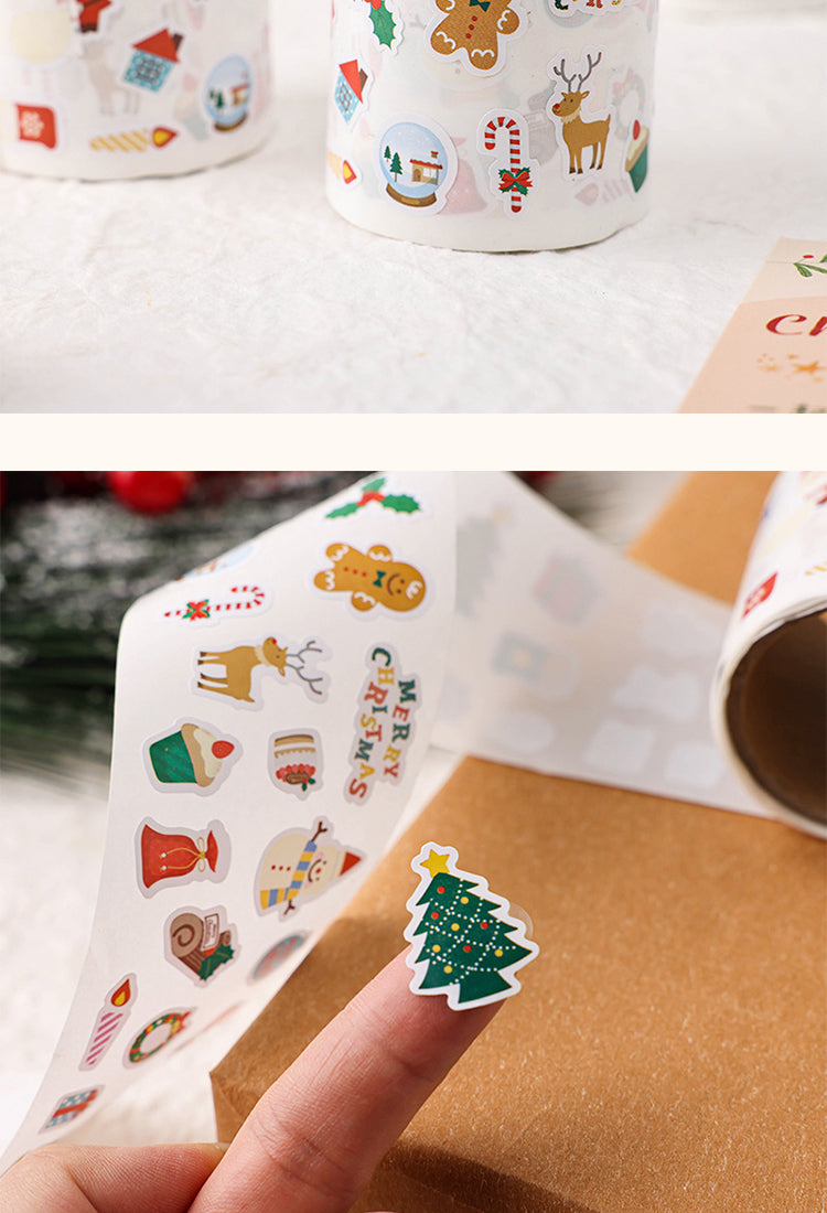 5Christmas Special Shape Roll Stickers3