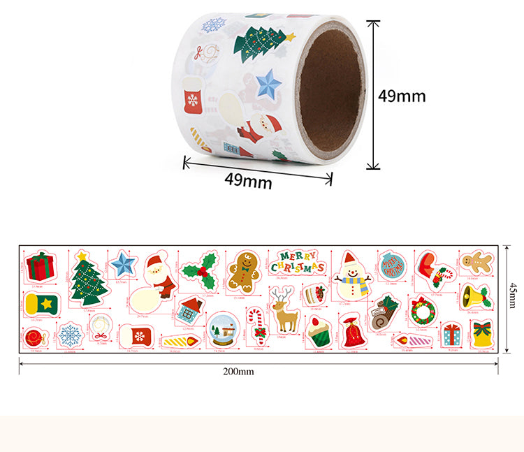 5Christmas Special Shape Roll Stickers5