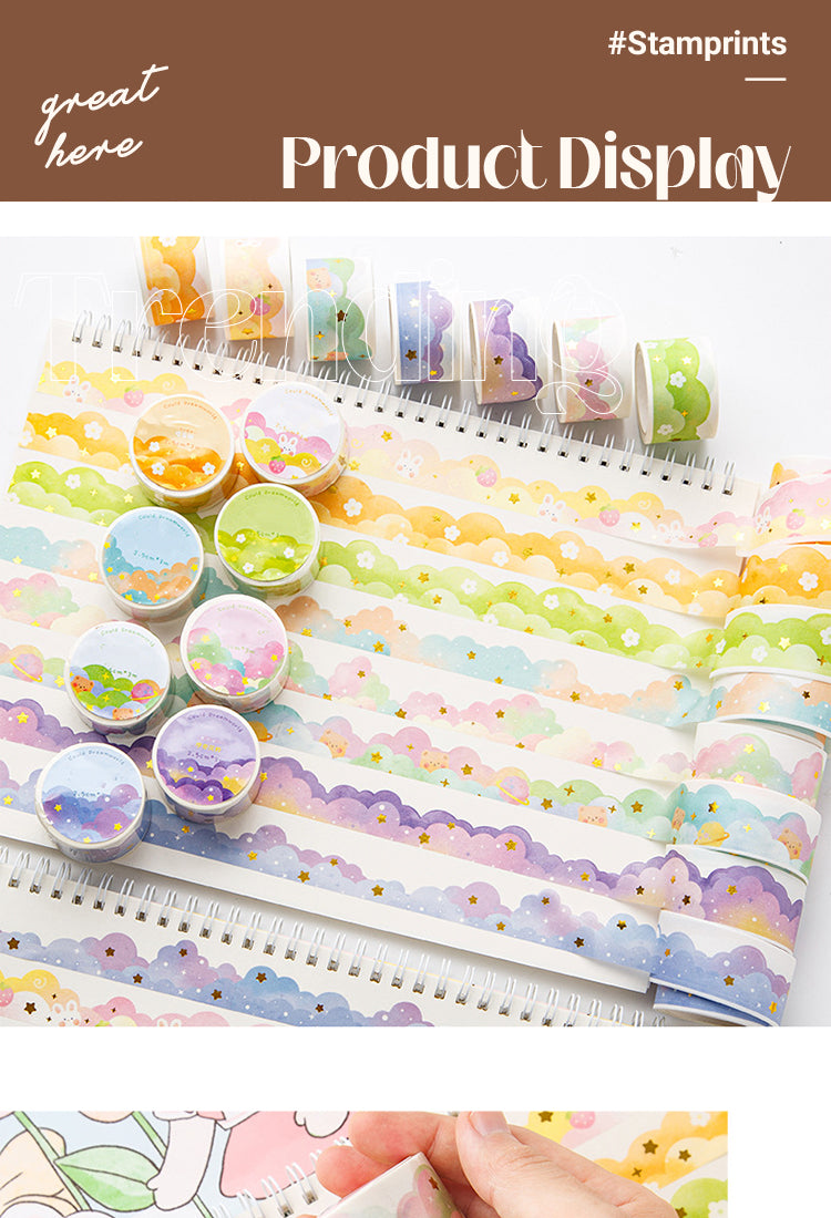 5Cloud Hot Stamping Washi Tape - Rabbit, Bear, Heart, Moon, Star1