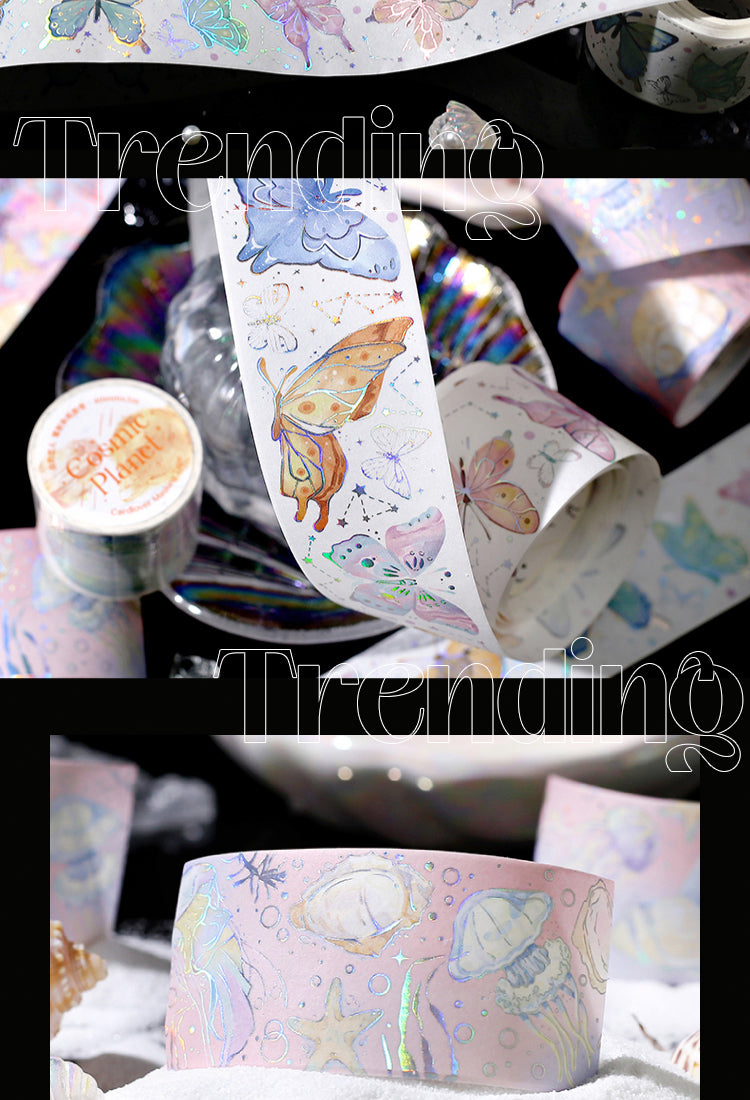 5Colorful Realm Series Holographic Washi Tape2