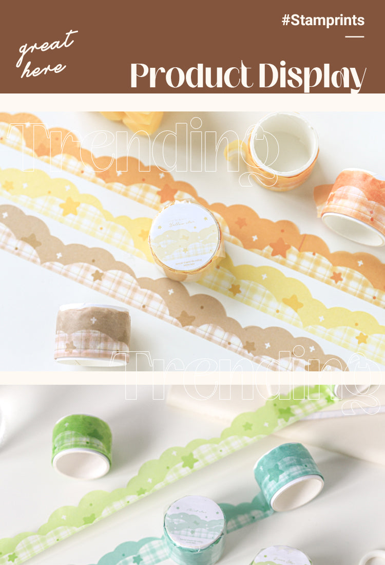 5Colorful Shaped Star Clouds Washi Tape1