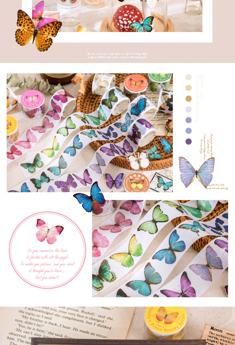 5Colorful and Vibrant Butterflies Washi Tape2