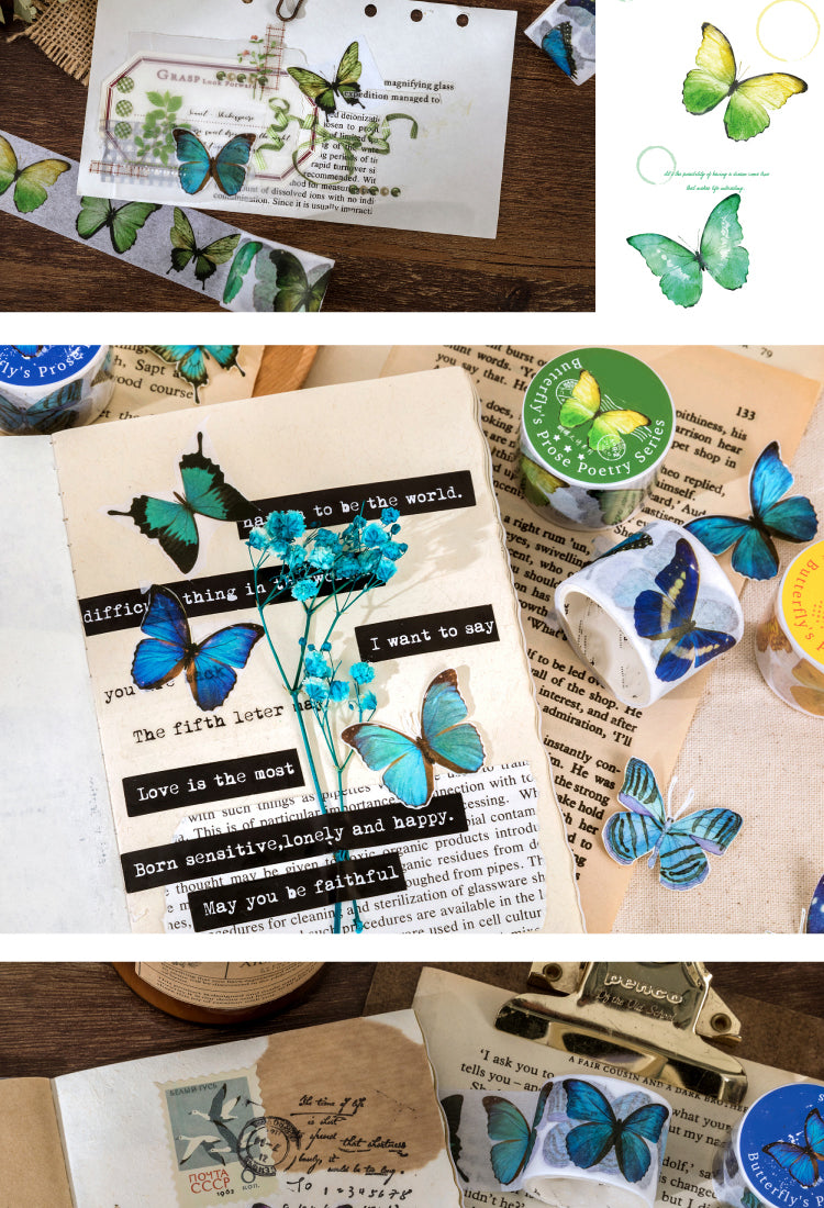 5Colorful and Vibrant Butterflies Washi Tape6