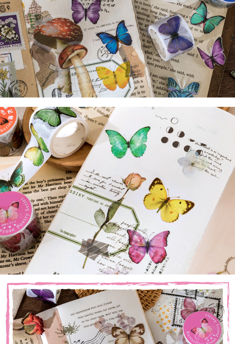 5Colorful and Vibrant Butterflies Washi Tape7