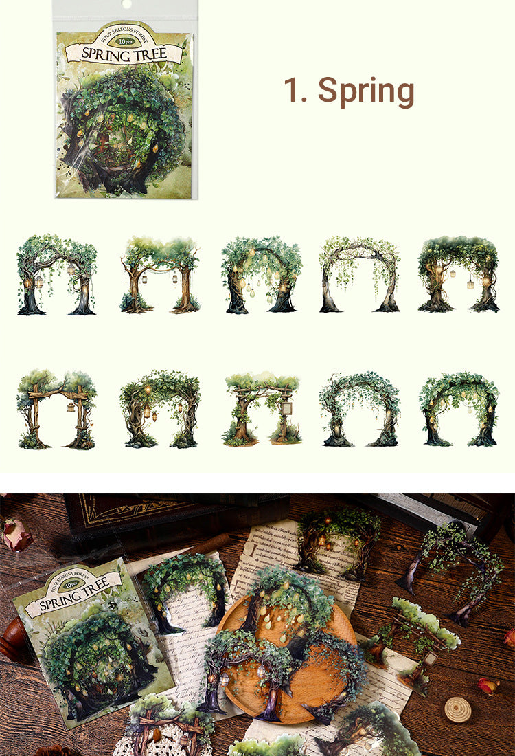 5Countryside Trees Seasons PET Stickers7