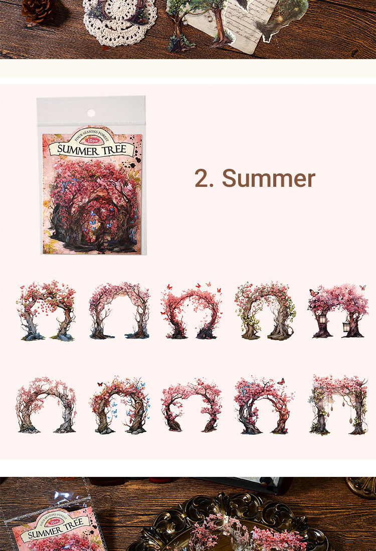 5Countryside Trees Seasons PET Stickers8