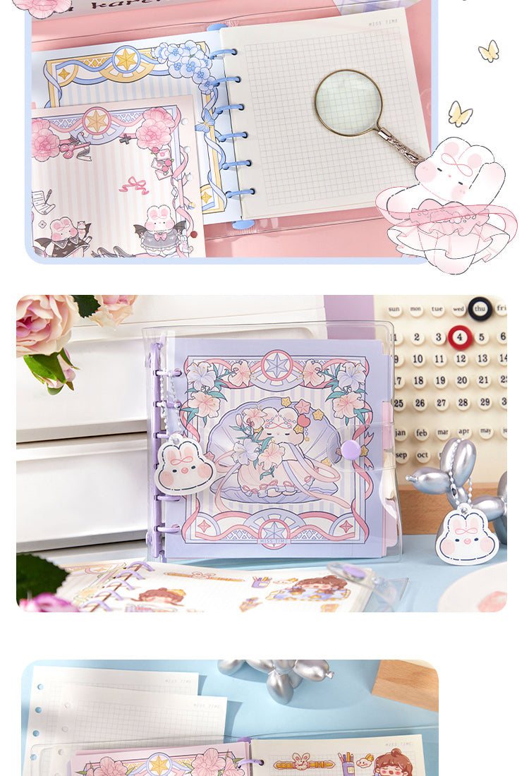5Cream Rabbit Party Series Cute Cartoon Journal Notebook4