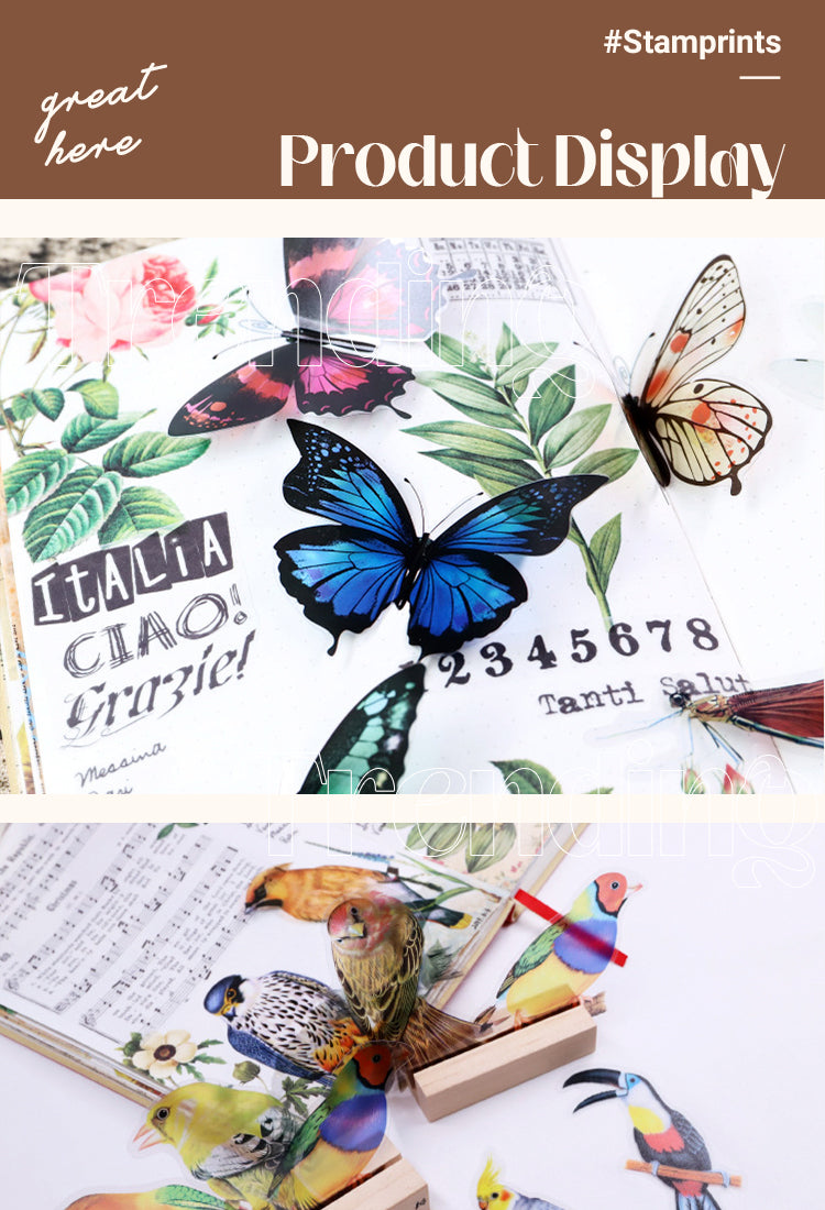 5Creative Butterfly Dragonfly Decorative PET Stickers1