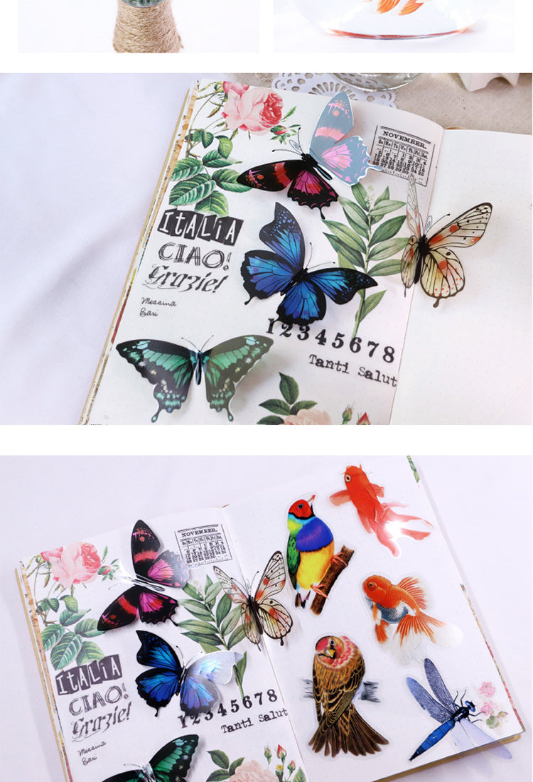 5Creative Butterfly Dragonfly Decorative PET Stickers3