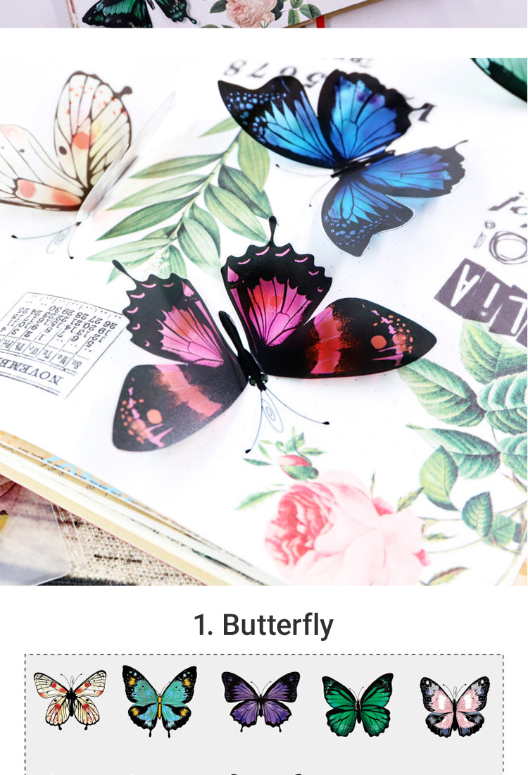 5Creative Butterfly Dragonfly Decorative PET Stickers4