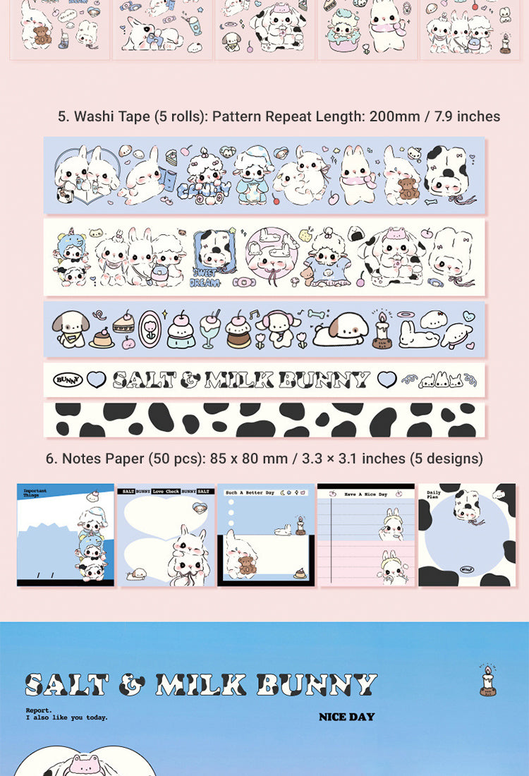5Cute Cartoon Animal Series Bunnies Journal Gift Box Set9